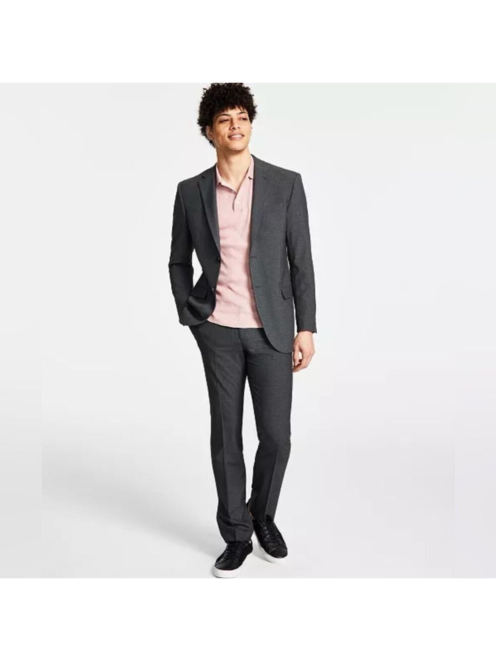 DKNY Duran Mens Charcoal Two Piece Business Suit - 36S / 32W x 30L - NWT